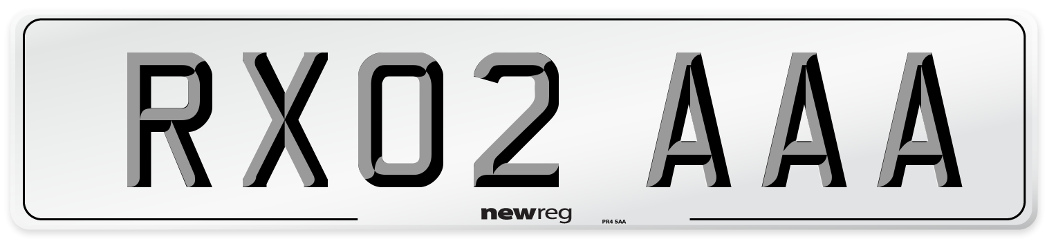 RX02 AAA Number Plate from New Reg